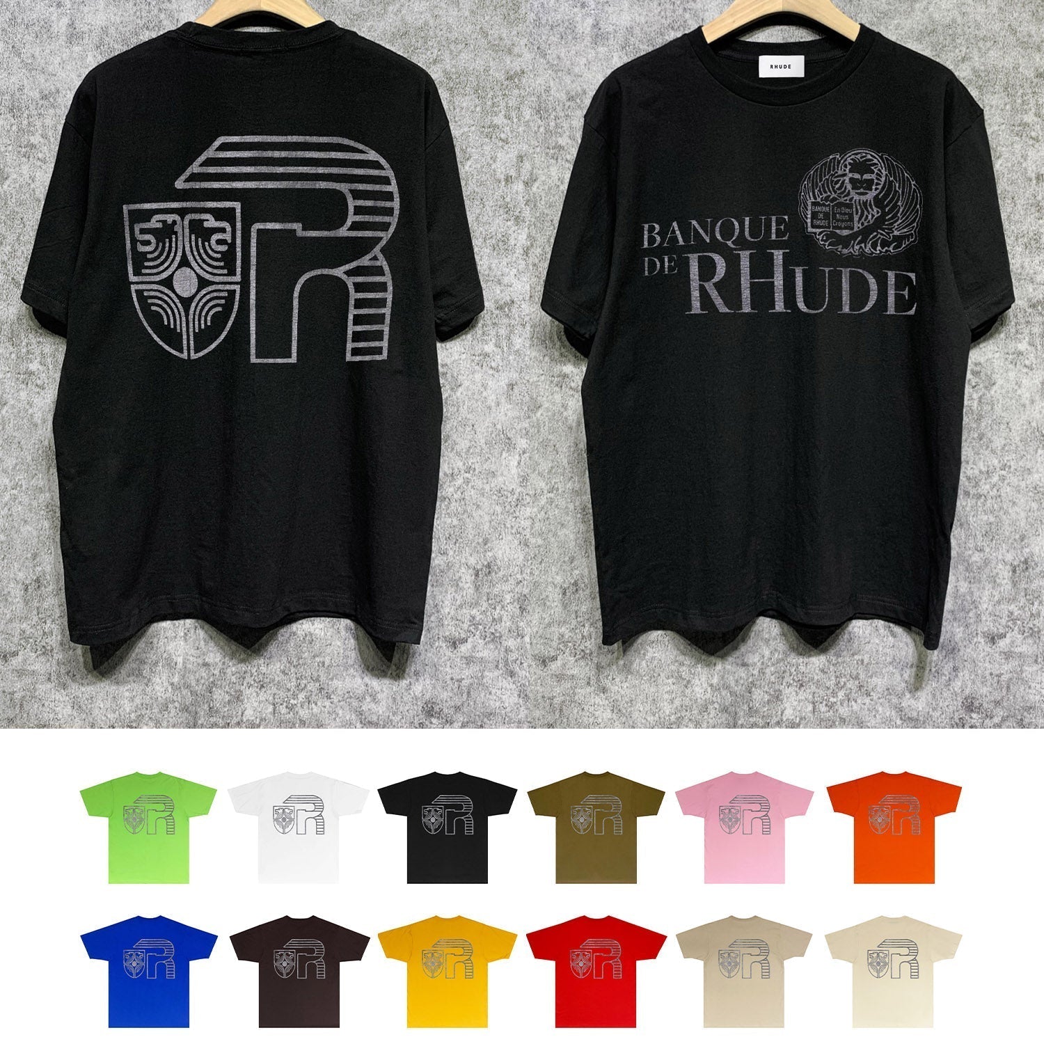 Rhude T Shirts Printed Trendy Pure Cotton