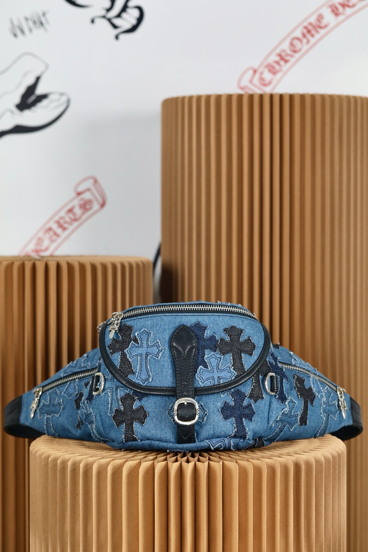 ＣＨＲＭ ＨＲＴＳ EMBROIDERED CROSS PATCH SNAT PACK BLUE DENIM