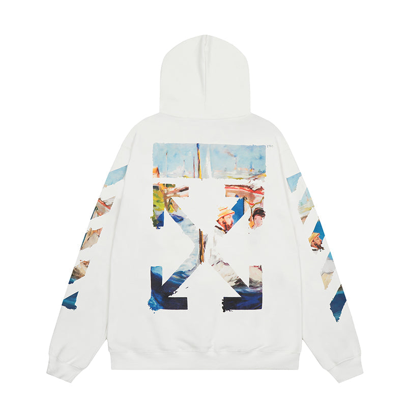 OFF WHITE Hoodie Trendy Street Style Personalized Cotton
