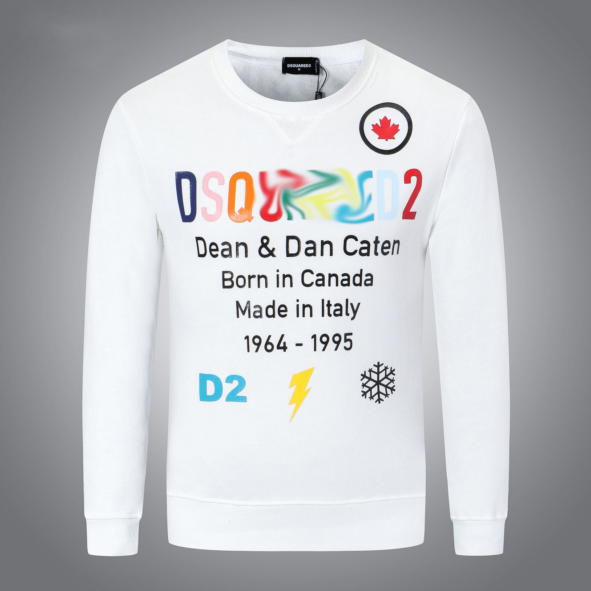 Dsq2 Hoodie DSQ Lian D2 Color Letter Print Sweatshirt Trendy Men's Autumn and Winter