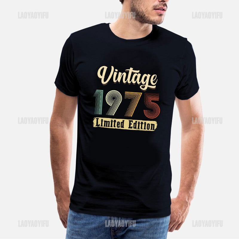 Vintage 1975 Limited Edition Men T Shirts Retro Classic