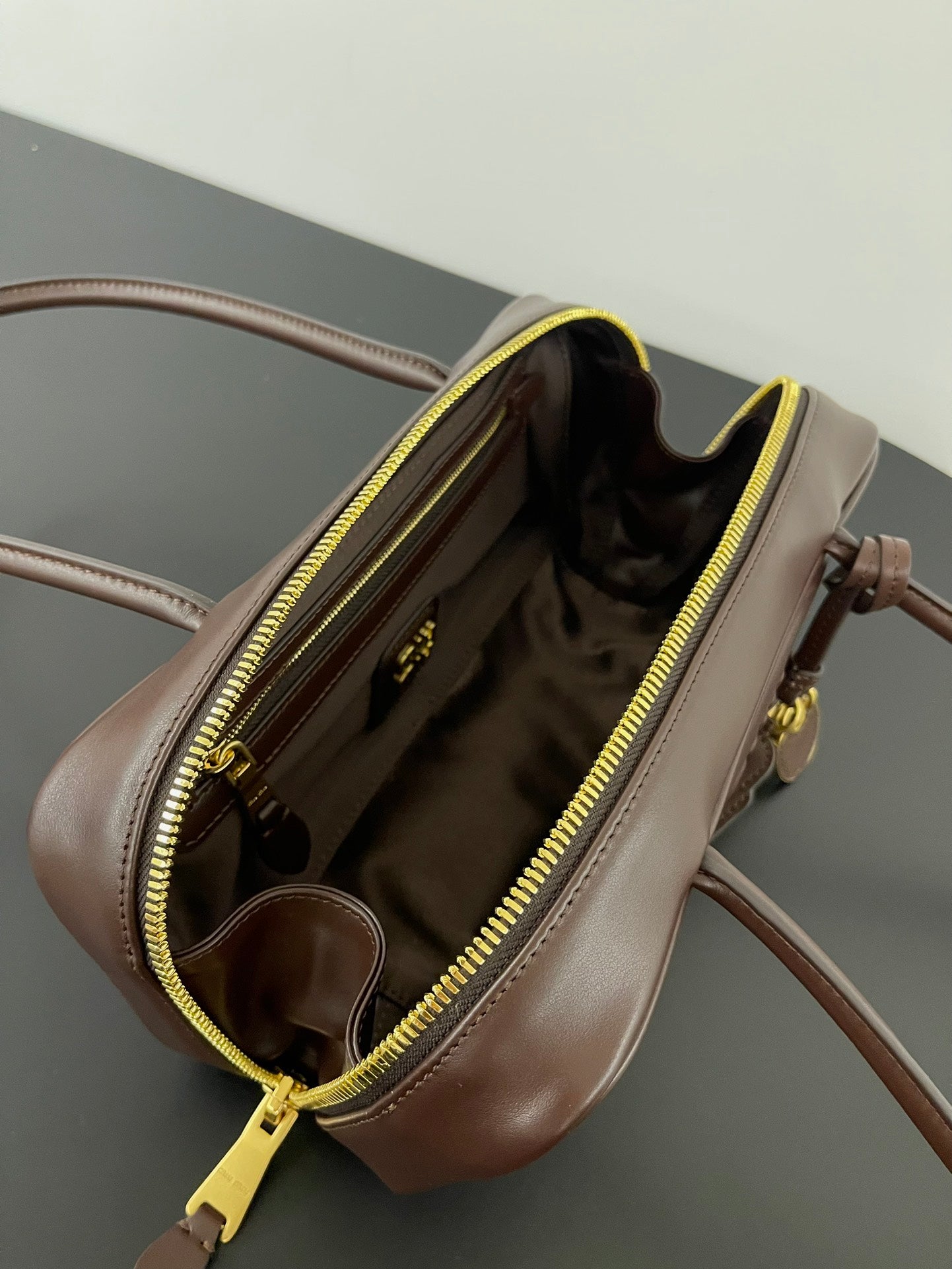 ＭＩ ＭＵ BEAU LEATHER BAG BRIARWOOD SMALL