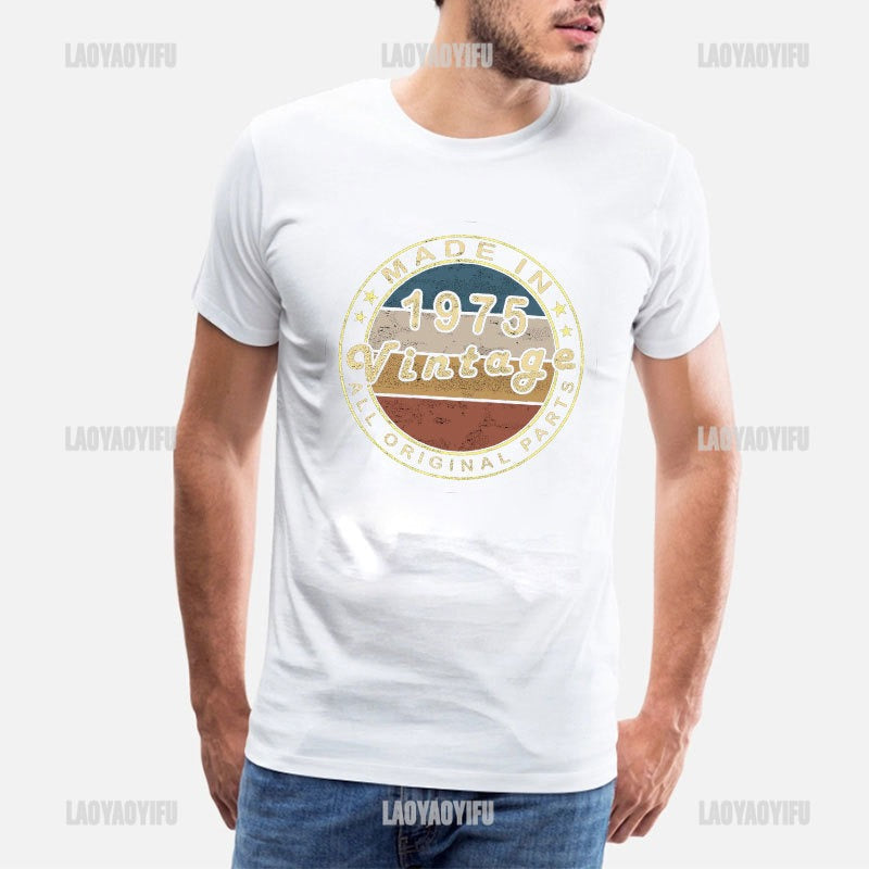 Vintage 1975 Limited Edition Men T Shirts Retro Classic