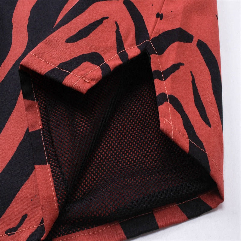 Rhude T Shirt Zebra Letter Embroidery Casual Short Sleeve Shirt, Shorts