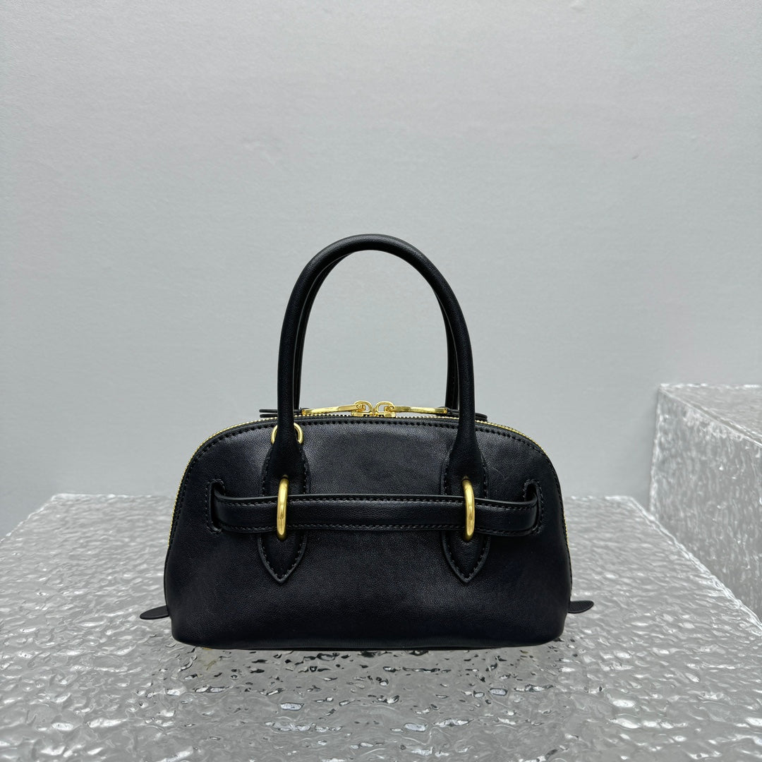 ＭＩ ＭＵ AVENTURE MINI NAPPA LEATHER BAG BLACK