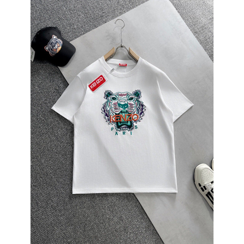 KENZO T Shirt Summer Tiger Head Casual