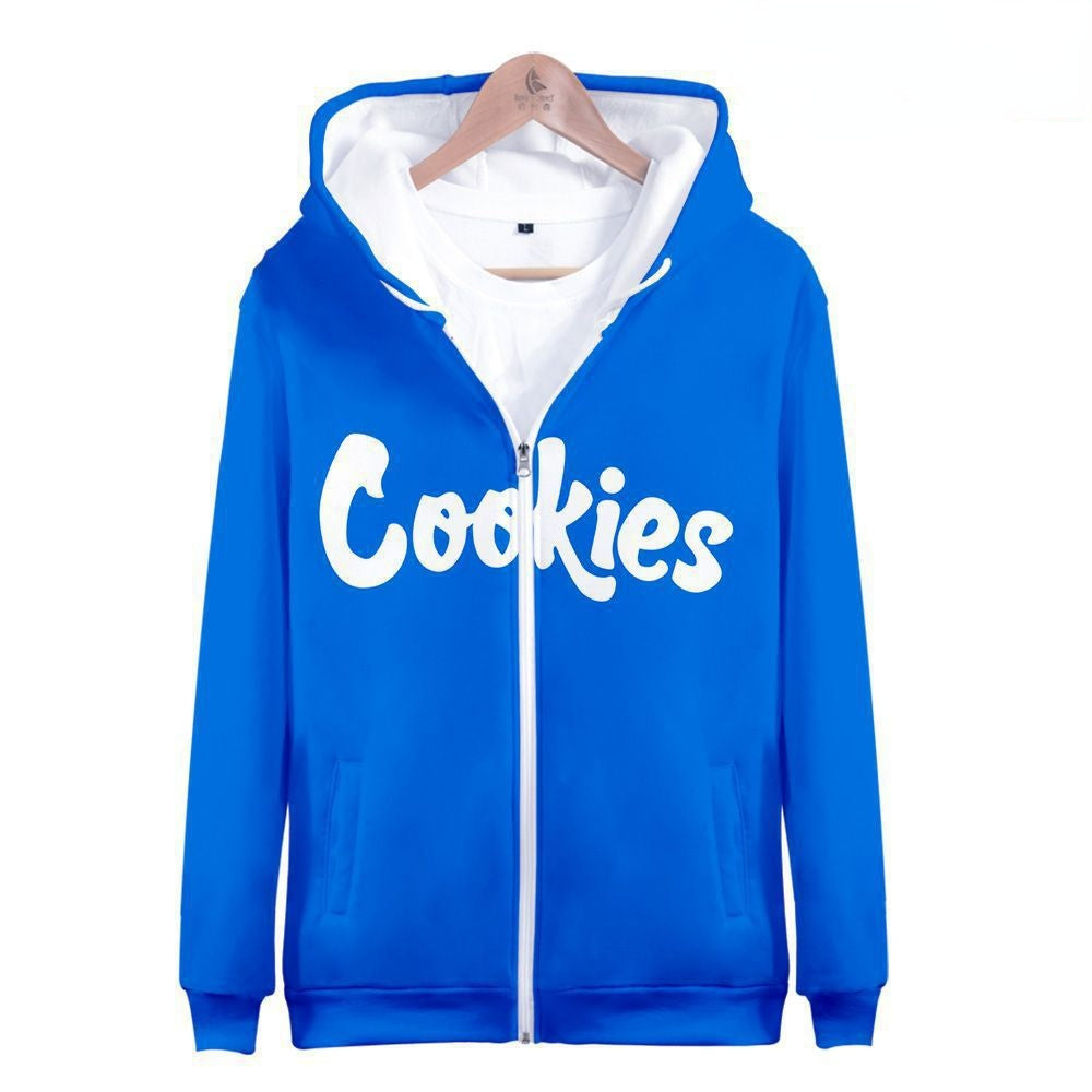 Cookies Hoodie Digital Printing Zipper Sweet Sweater
