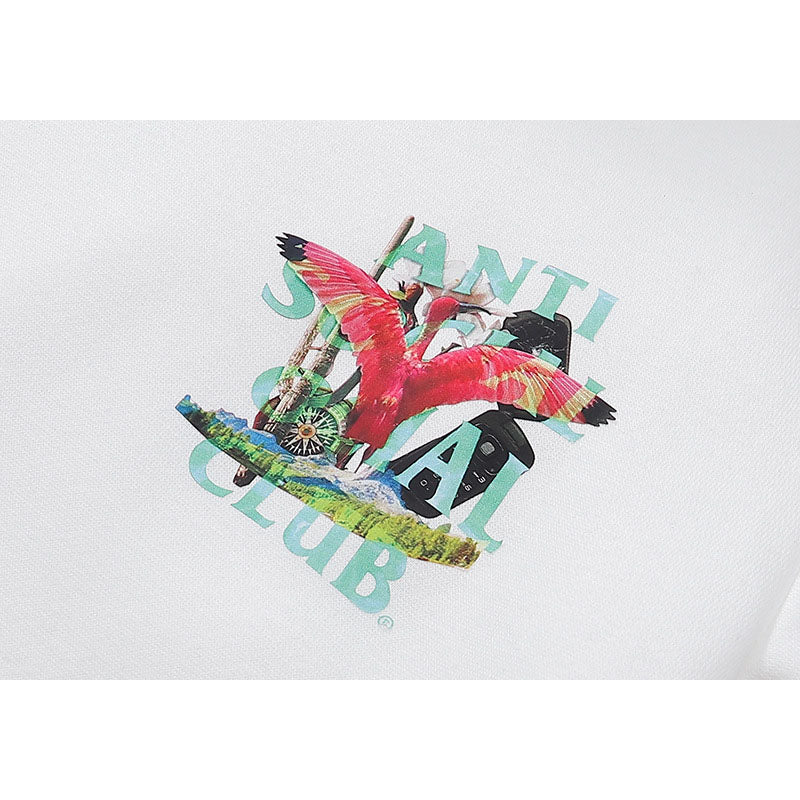 Kanye West Sunday Service Hoodie Flamingo Printing Plus Velvet Pullover Guard
