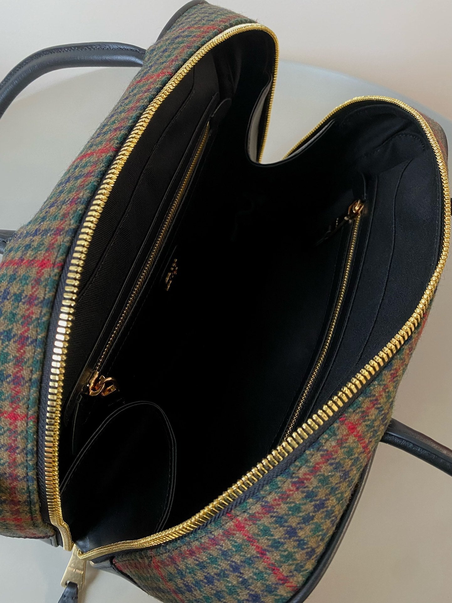 ＭＩ ＭＵ BEAU TARTAN TOP HANDLE BAG