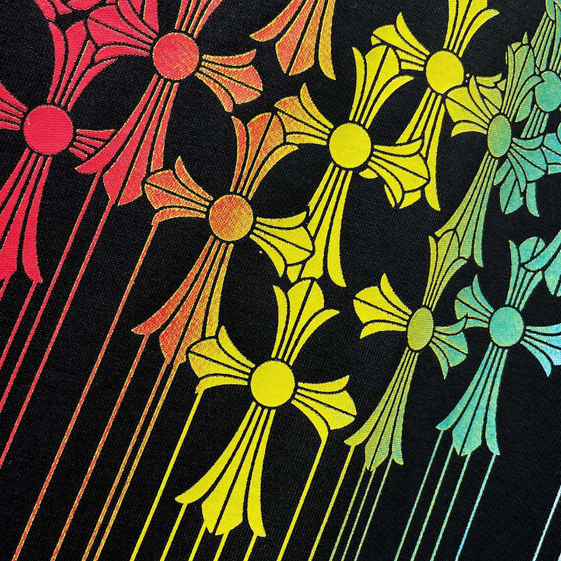 Chh Chrome Hearts T Shirts Color Ink Splashing Graffiti Sports Loose Short Sleeve T-Shirt