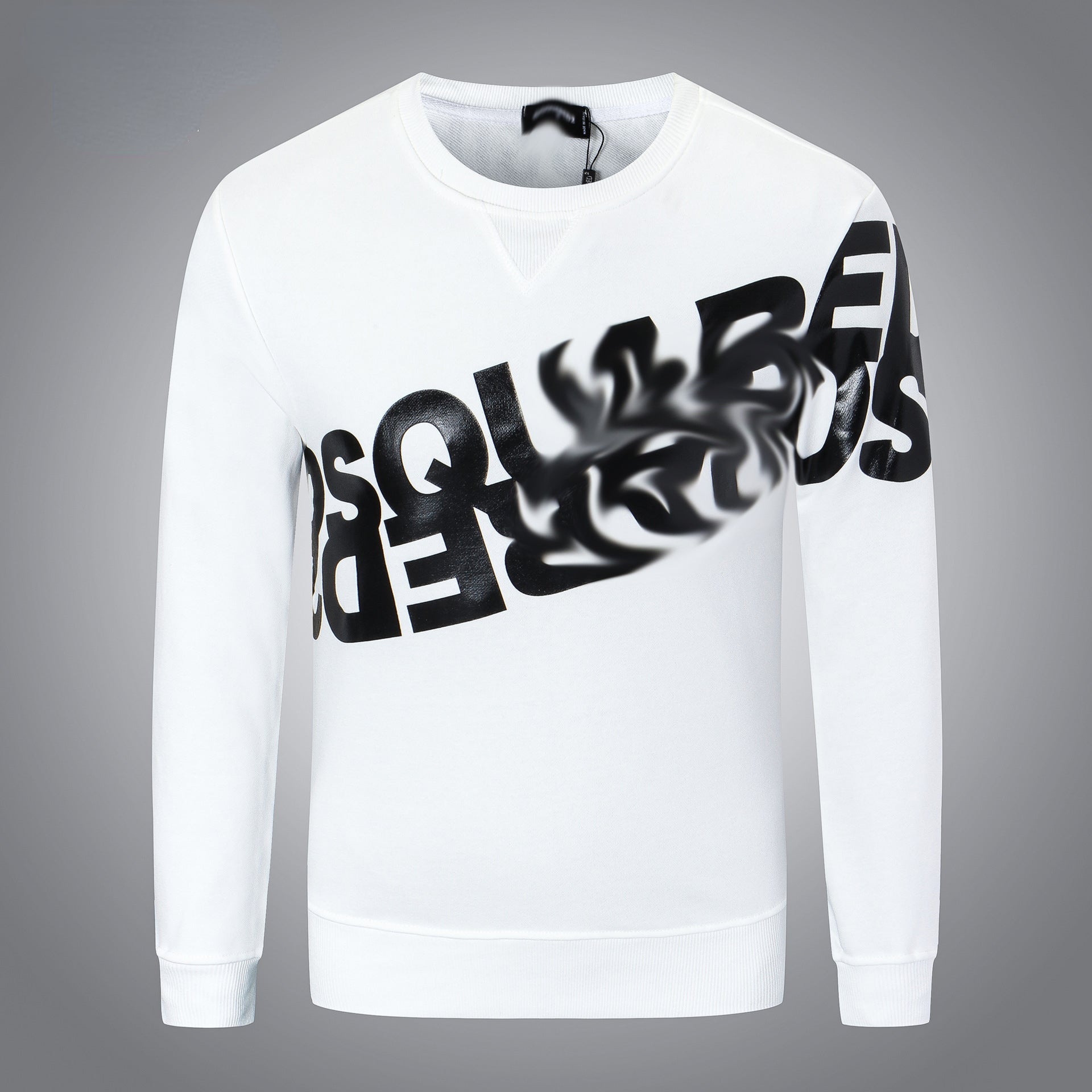 Dsq2 Hoodie DSQ Lian D2 Autumn and Winter Oblique Letter Print Sweatshirt Trendy Men