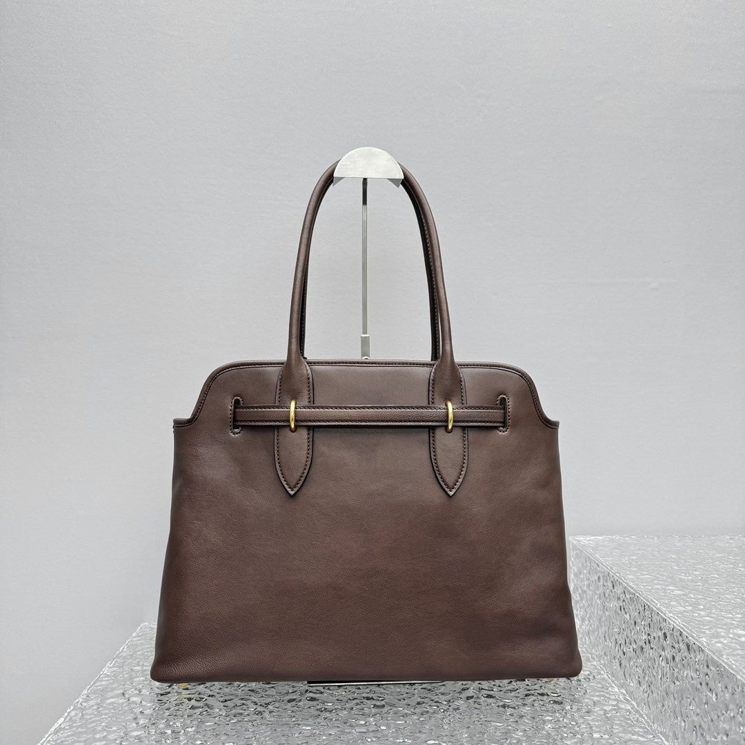 ＭＩ ＭＵ AVENTURE NAPPA LEATHER BAG MEDIUM BRIARWOOD