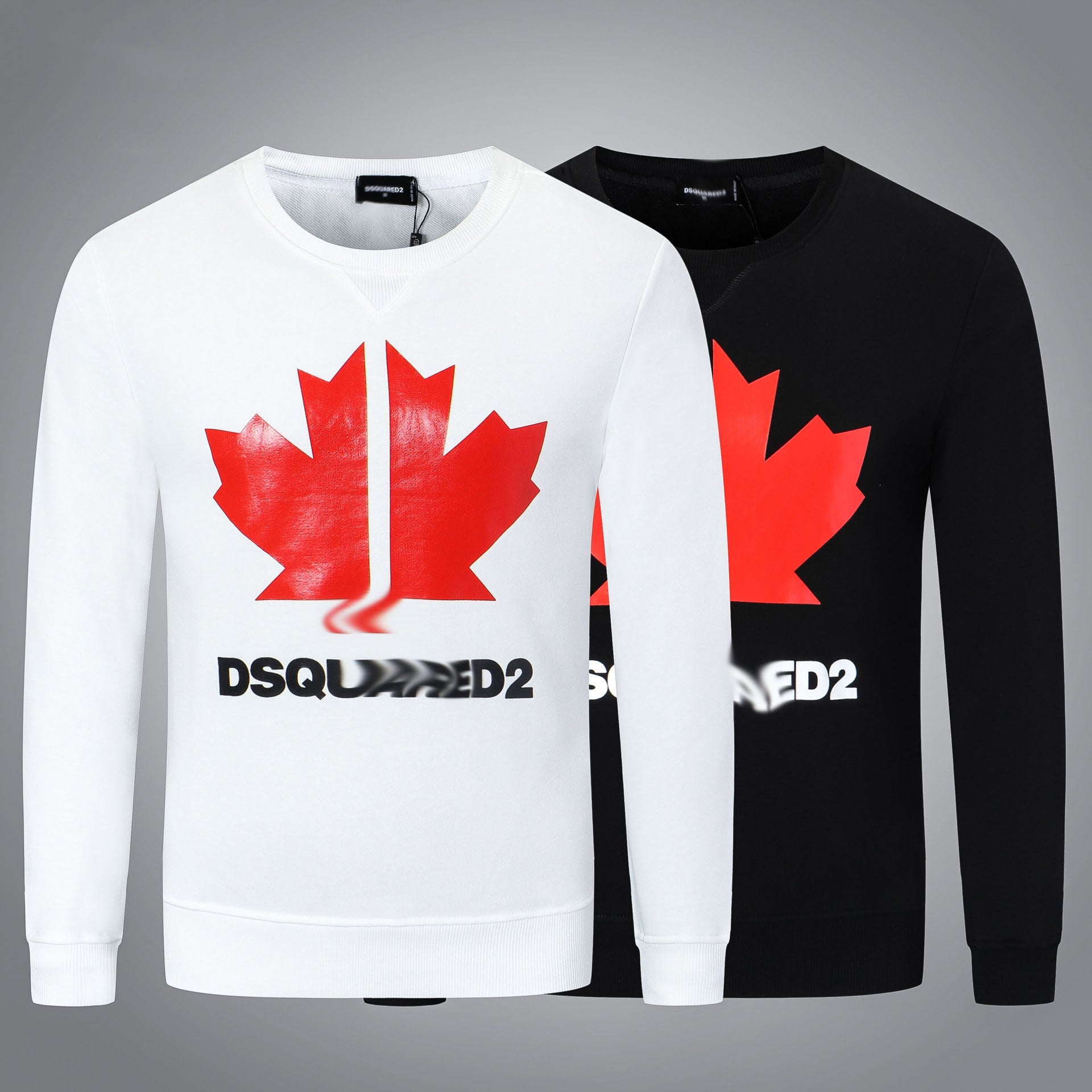 Dsq2 Hoodie DSQ Lian D2 Clover Printed Sweater Trendy Men's Autumn and Winter