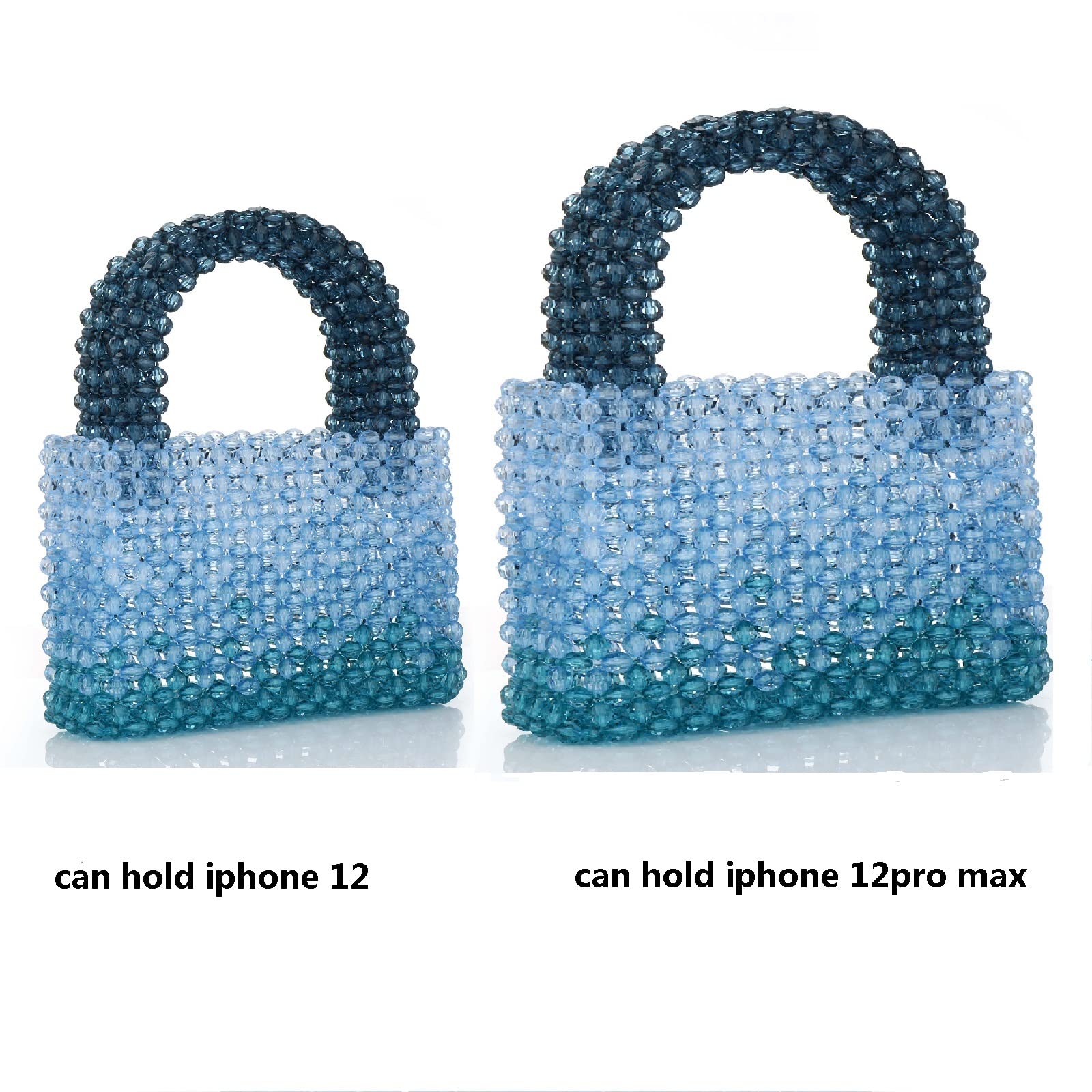Handmade Gradient Beaded Tote Bag for Events