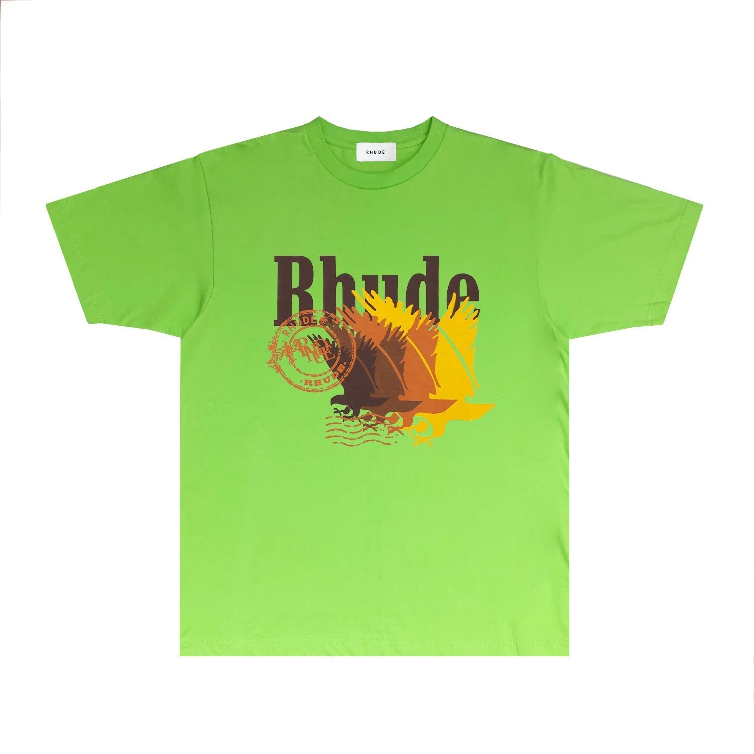 Rhude T Shirts Printed Trendy Pure Cotton