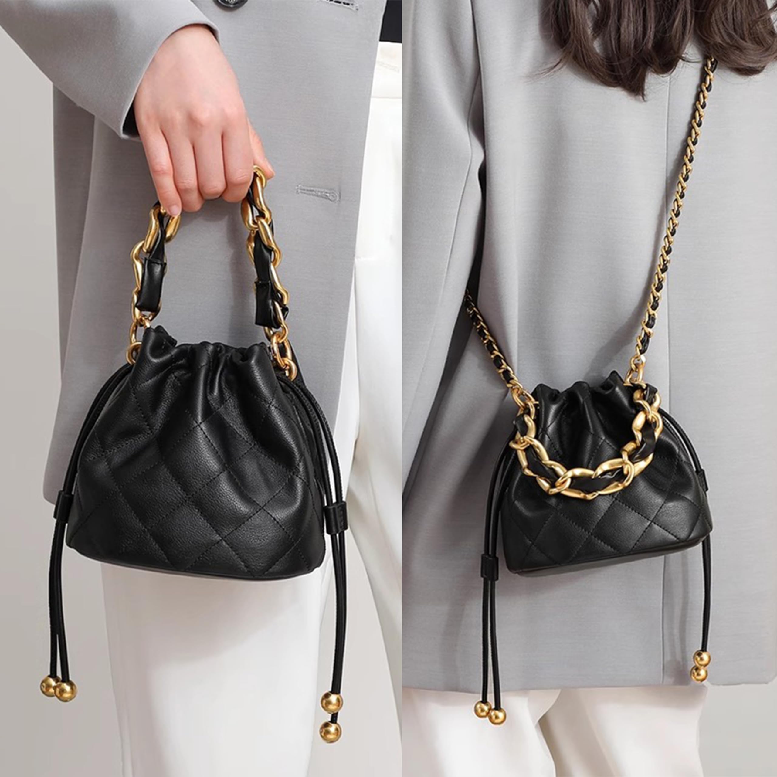 Beaded bags Small Quilted Crossbody Bag for Women