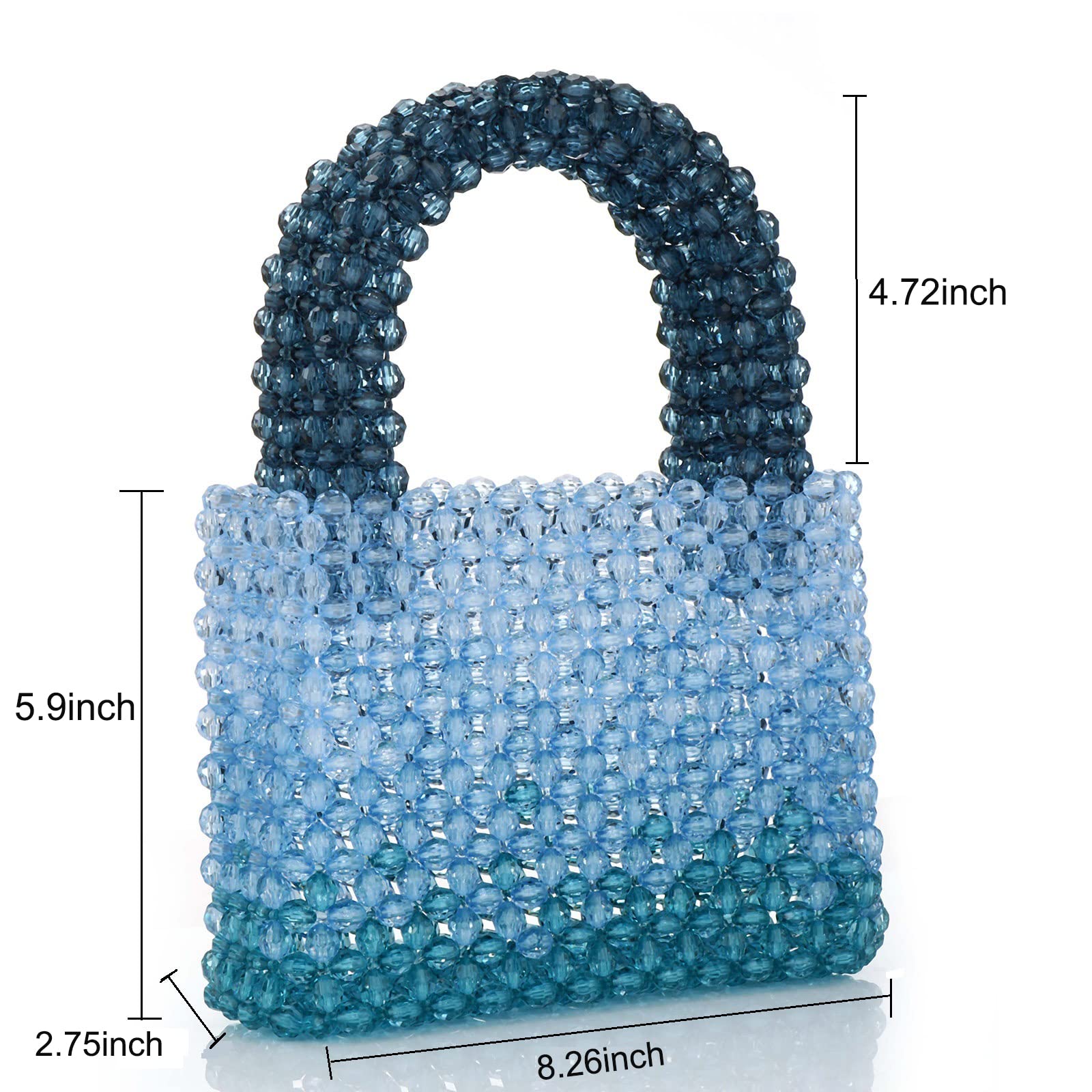 Handmade Gradient Beaded Tote Bag for Events