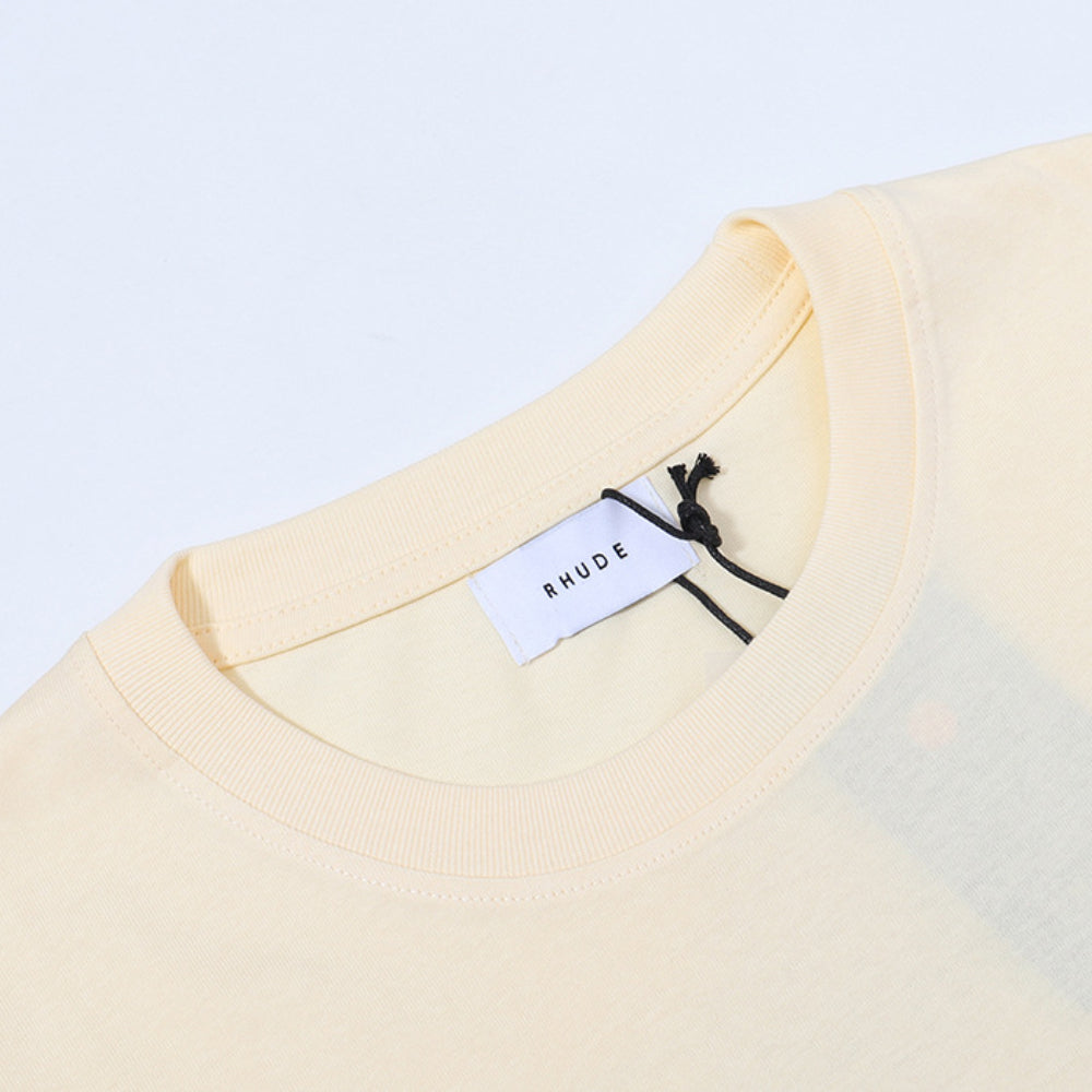 Rhude T Shirt Sunset Design Sense Printed Short Sleeve T-Shirt
