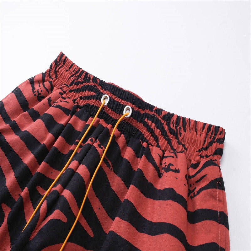 Rhude T Shirt Zebra Letter Embroidery Casual Short Sleeve Shirt, Shorts