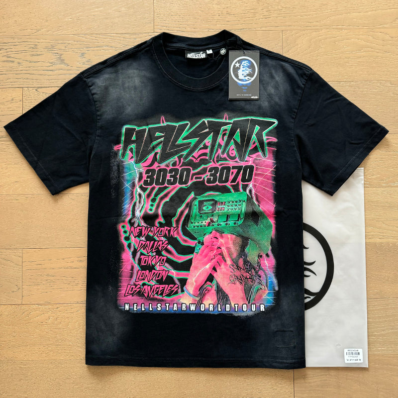 Hellstar T Shirts Washed Aging Process