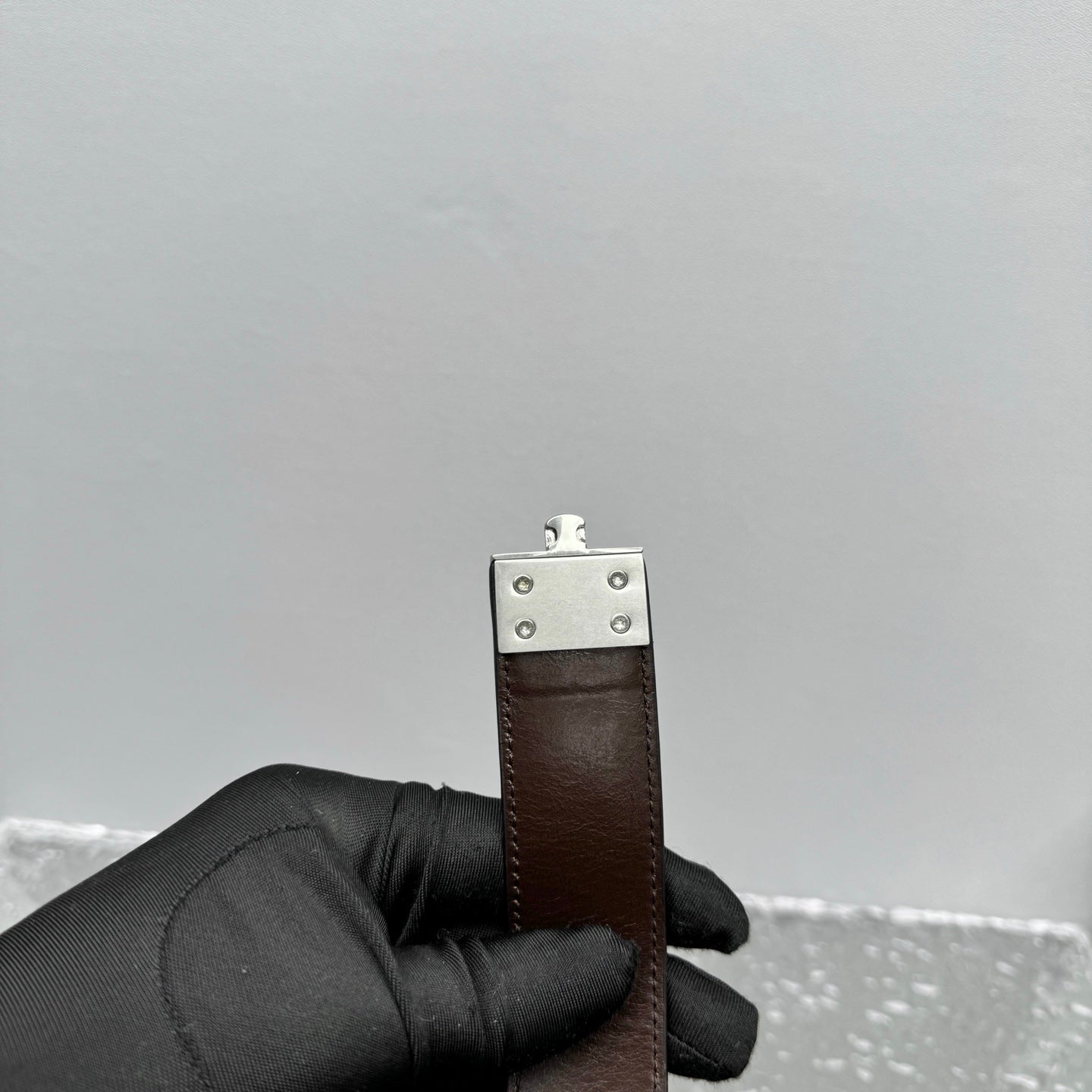 ＰＲＤＡ MEDIUM LEATHER TOTE BAG DARK BROWN