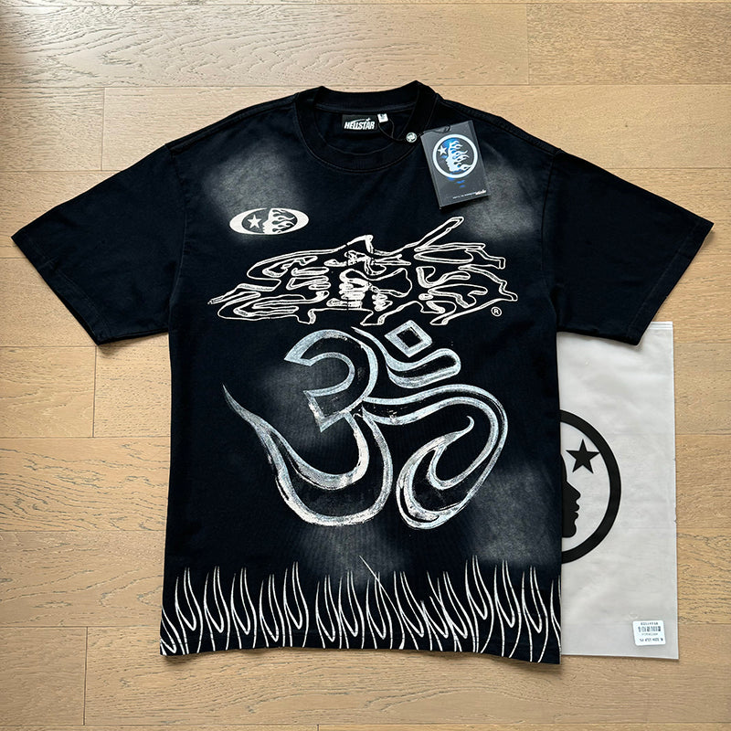 Hellstar T Shirts Washed Aging Process