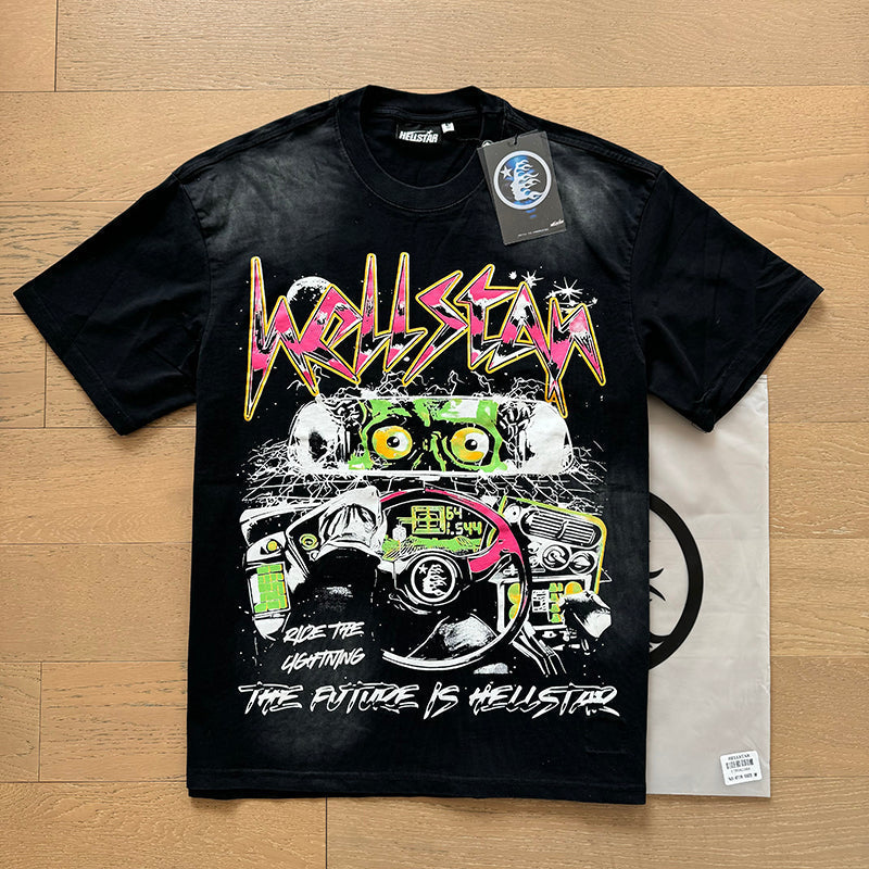 Hellstar T Shirts Washed Aging Process