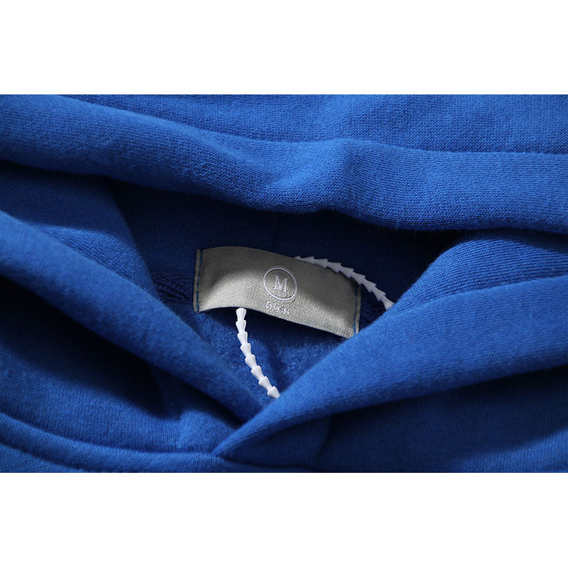 Kanye West Sunday Service Hoodie Vintage Klein Blue Hooded Sweater Stars Printing Plus Velvet