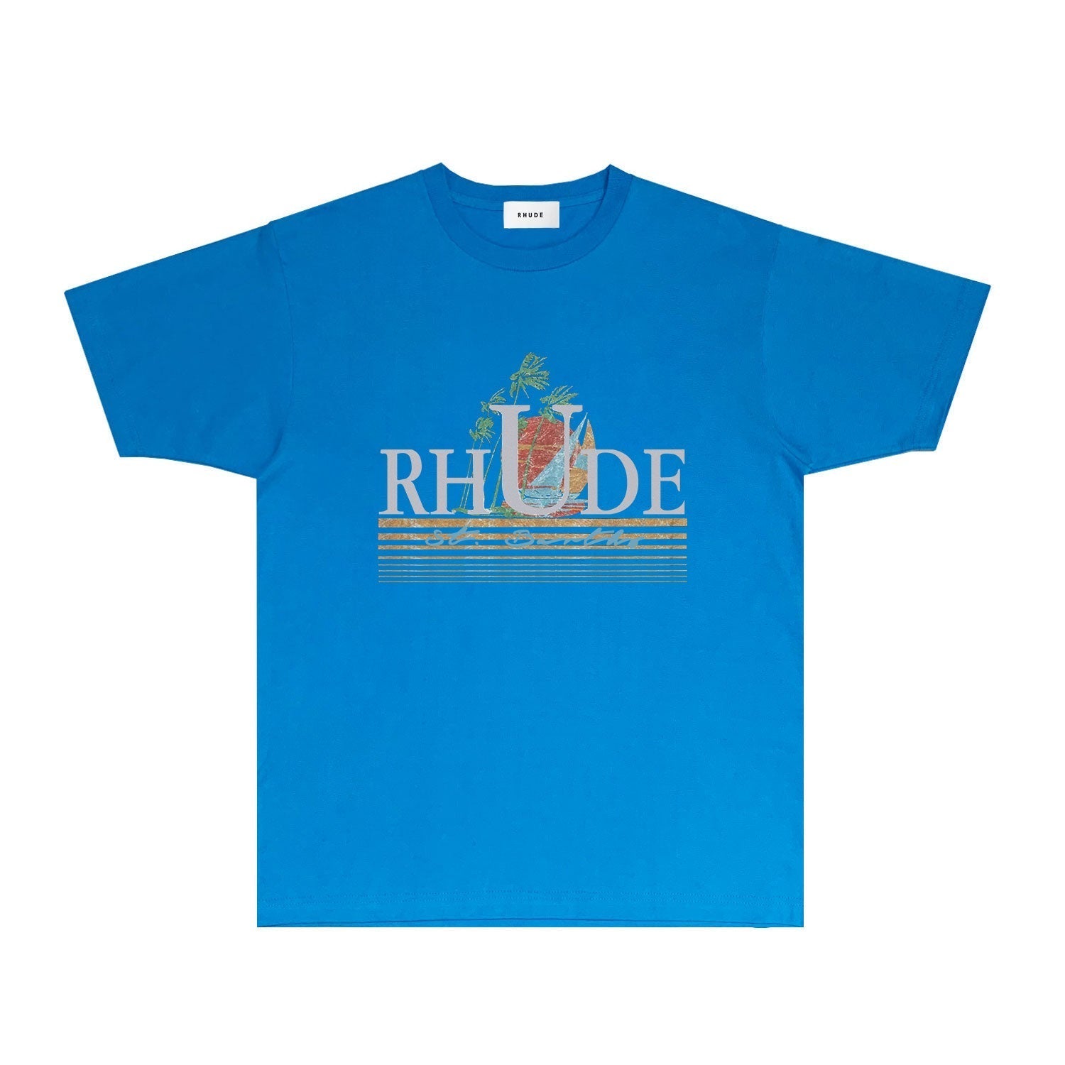 Rhude T Shirts Printed Trendy Pure Cotton
