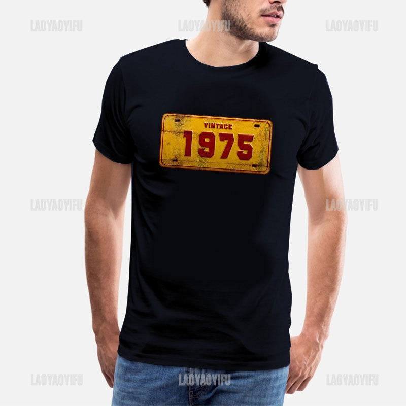 Vintage 1975 Limited Edition Men T Shirts Retro Classic