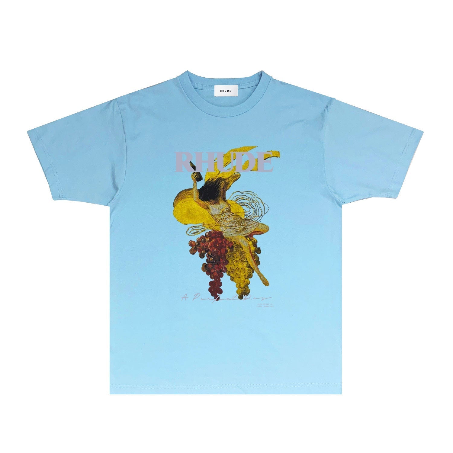 Rhude T Shirts Printed Trendy Pure Cotton