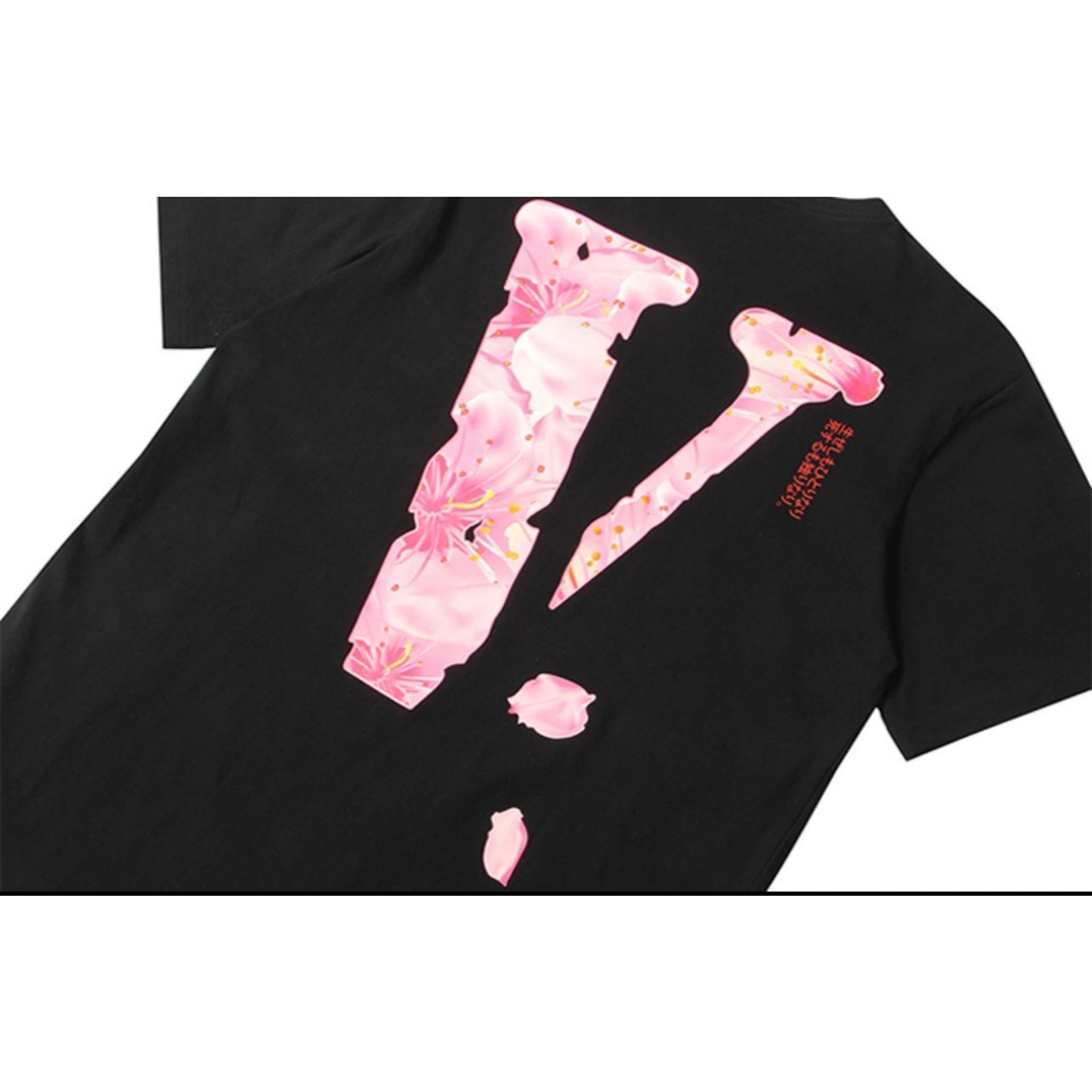 Vlone T Shirt Spring and Summer Flower Large V Print