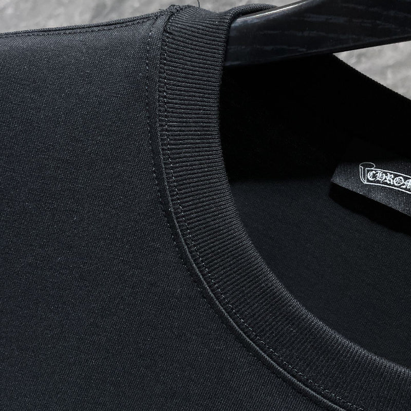 Chh Chrome Hearts T Shirts Color Ink Splashing Graffiti Sports Loose Short Sleeve T-Shirt