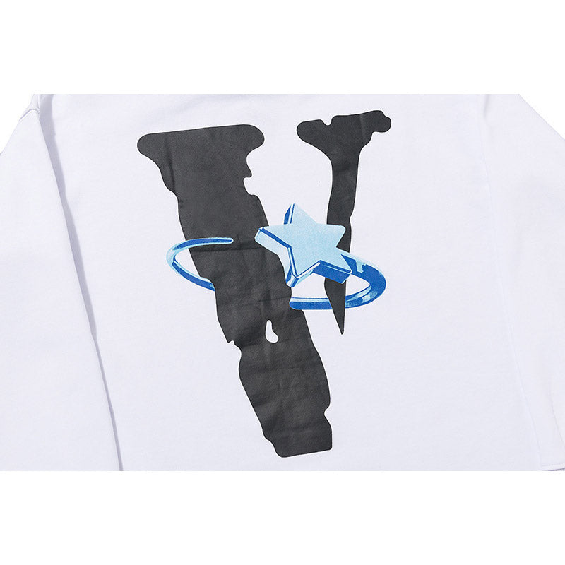 Vlone Hoodie Autumn And Winter Hooded Sweater Men And Women Couple Cotton Loose Long-Sleeved Shirt