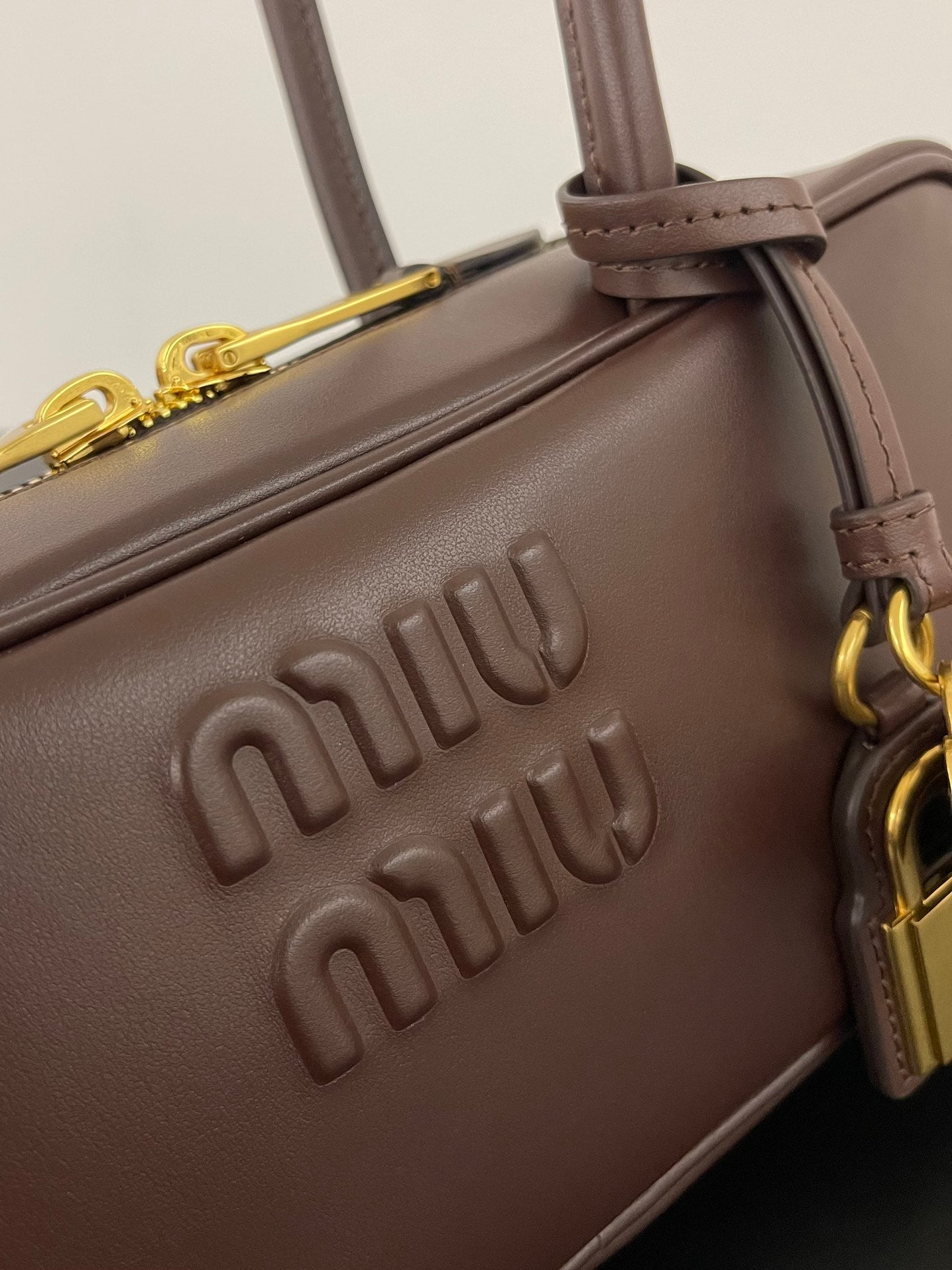 ＭＩ ＭＵ BEAU LEATHER BAG BRIARWOOD SMALL