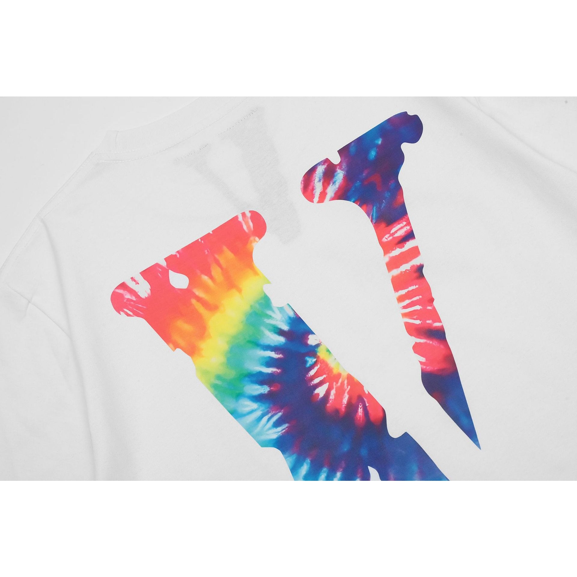 Vlone T Shirt Spring and Summer Big V Pattern Crew Neck