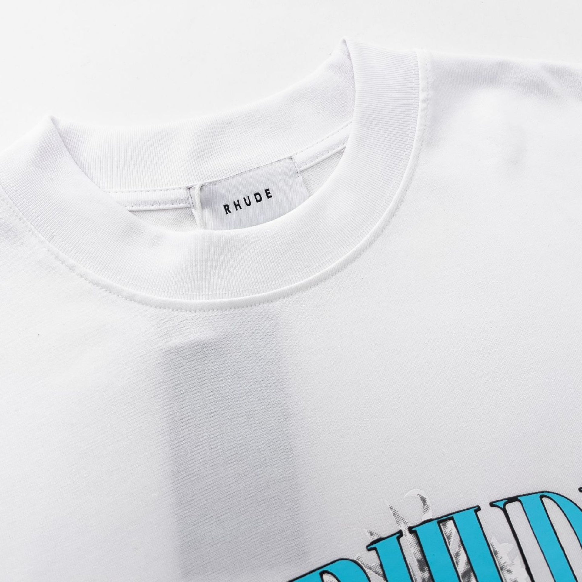 Rhude T Shirt Micro Label Flower Letter Print Pattern Short Sleeve T-Shirt