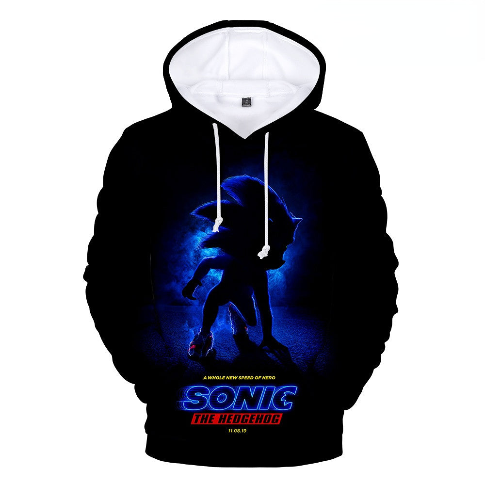 Pop Smoke Hoodies Sonic Hedgehog Color Printing Hoodie