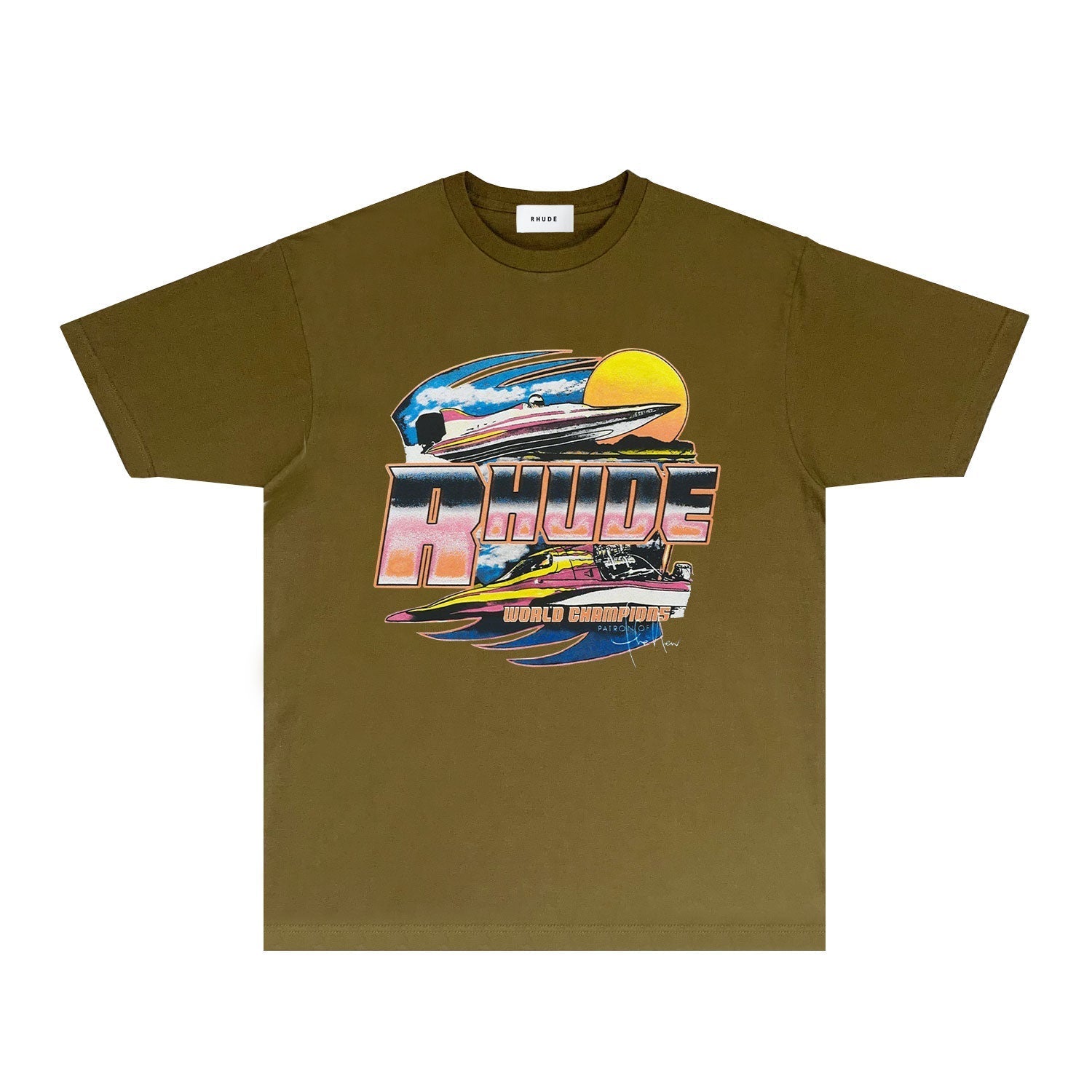 Rhude T Shirts Printed Trendy Pure Cotton