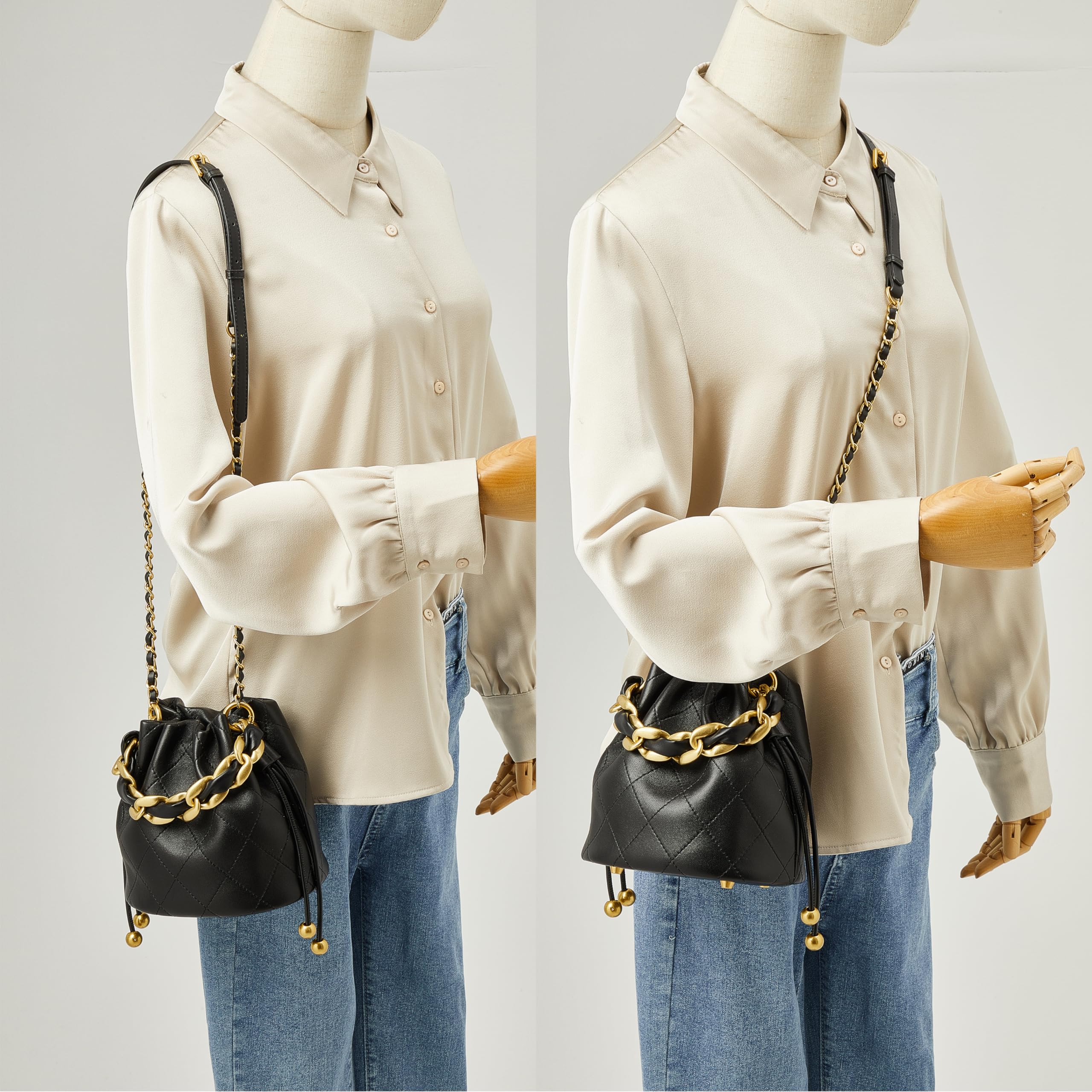 Beaded bags Small Quilted Crossbody Bag for Women