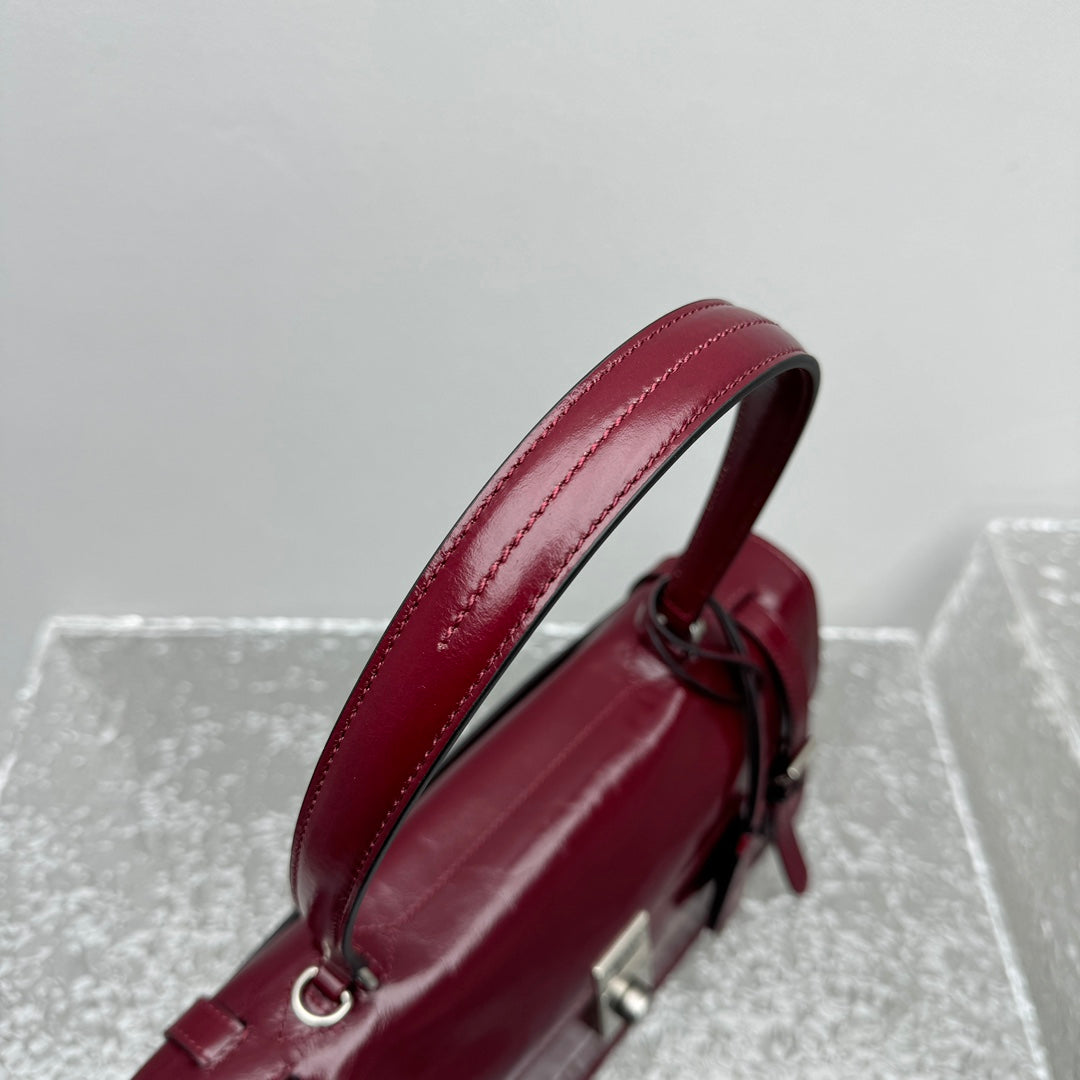 ＰＲＤＡ MEDIUM LEATHER HANDBAG DARK BURGUNDY