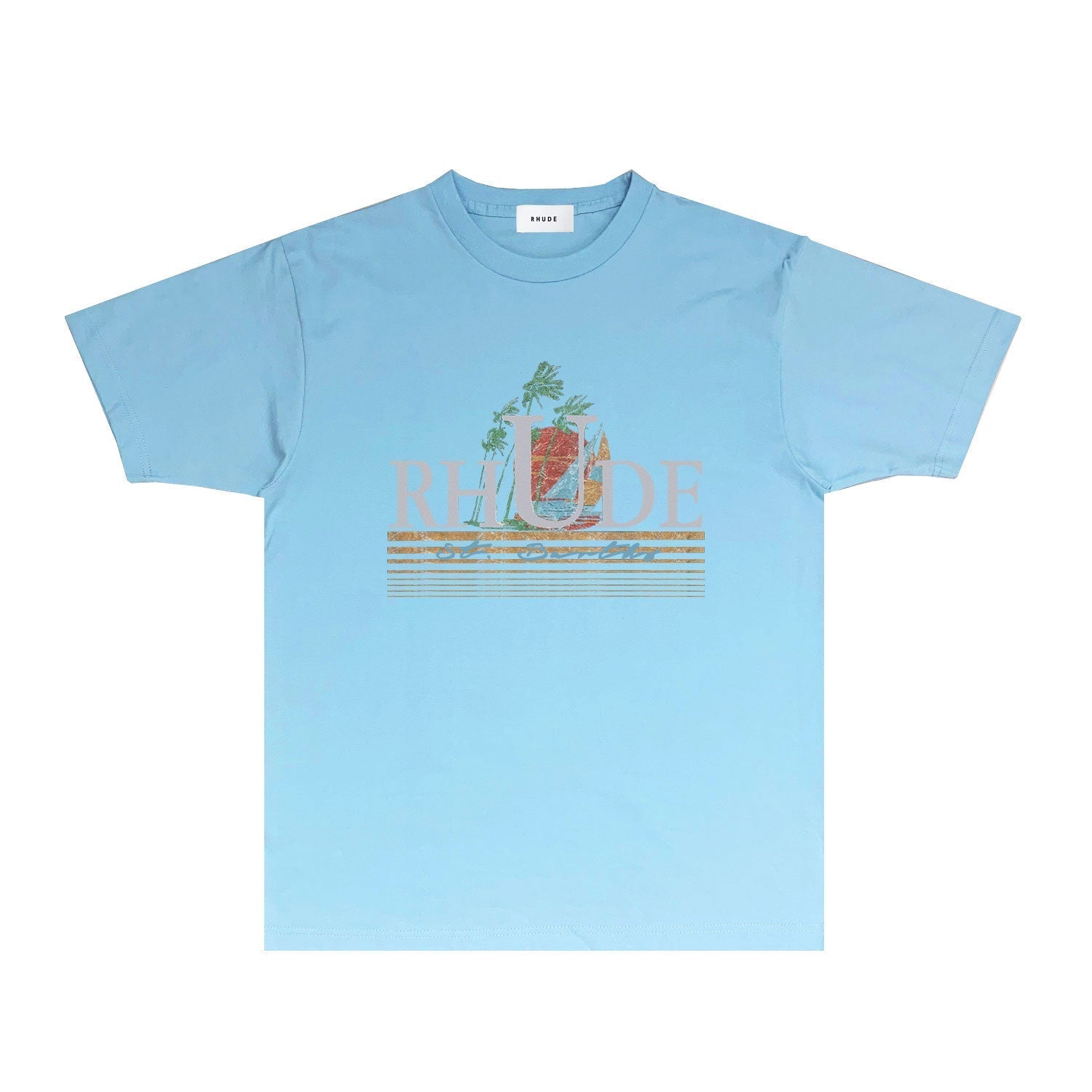 Rhude T Shirts Printed Trendy Pure Cotton