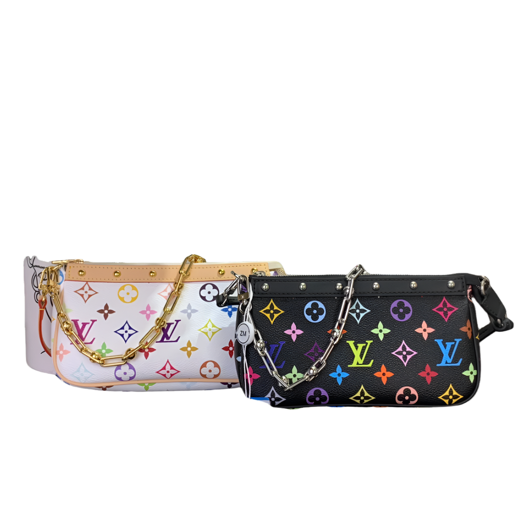 ＬＳ ＶＴＴＯＮ X TAKASHI MURAKAMI POCHETTE ACCESSOIRES BLACK/WHITE MULTICOLORED
