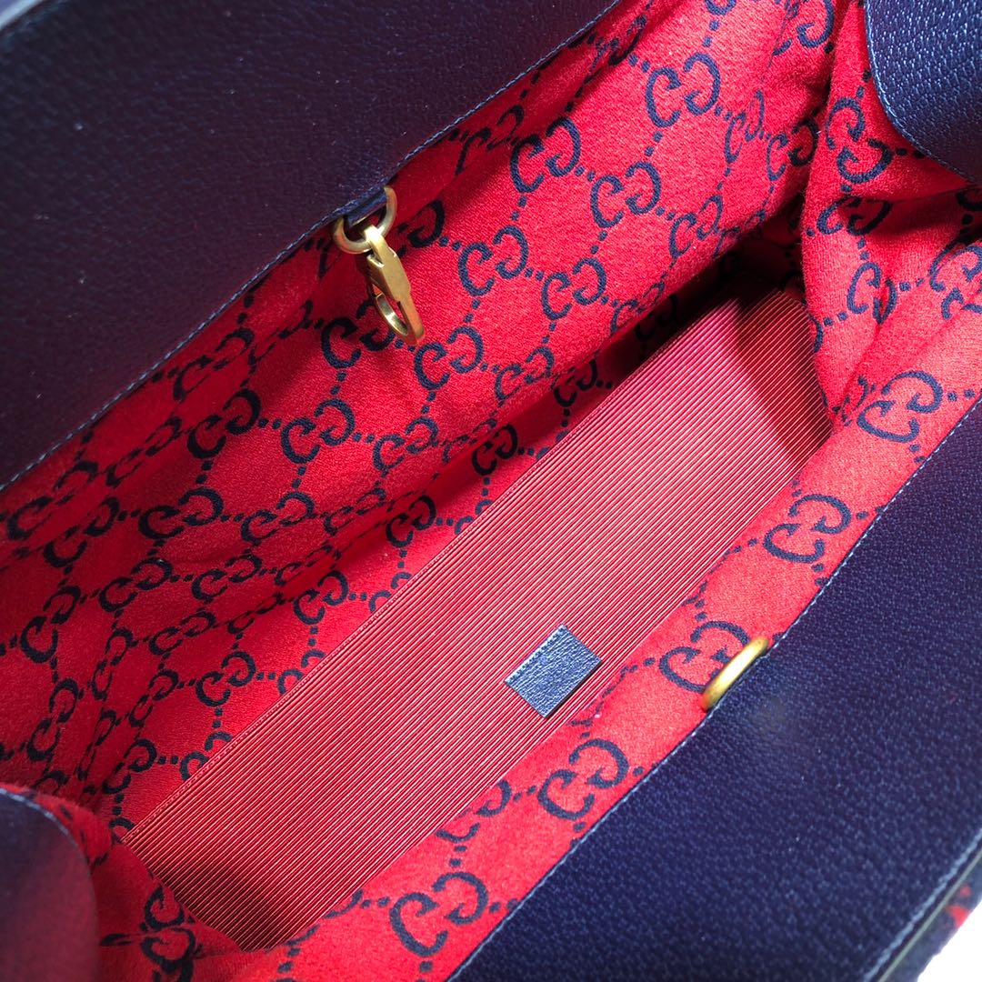 ＧＣＣＩ GG WOOL BLUE/RED TOTE BAG