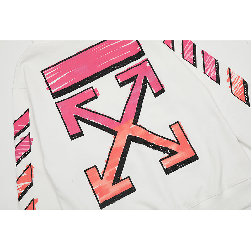 OFF WHITE Hoodie Trendy Street Style Personalized Cotton