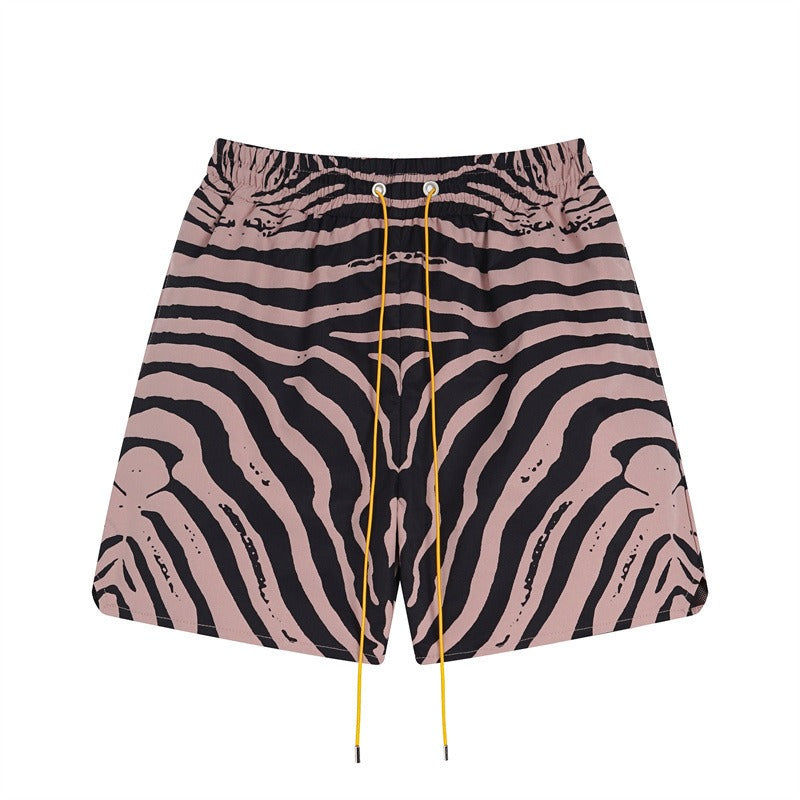 Rhude T Shirt Zebra Letter Embroidery Casual Short Sleeve Shirt, Shorts