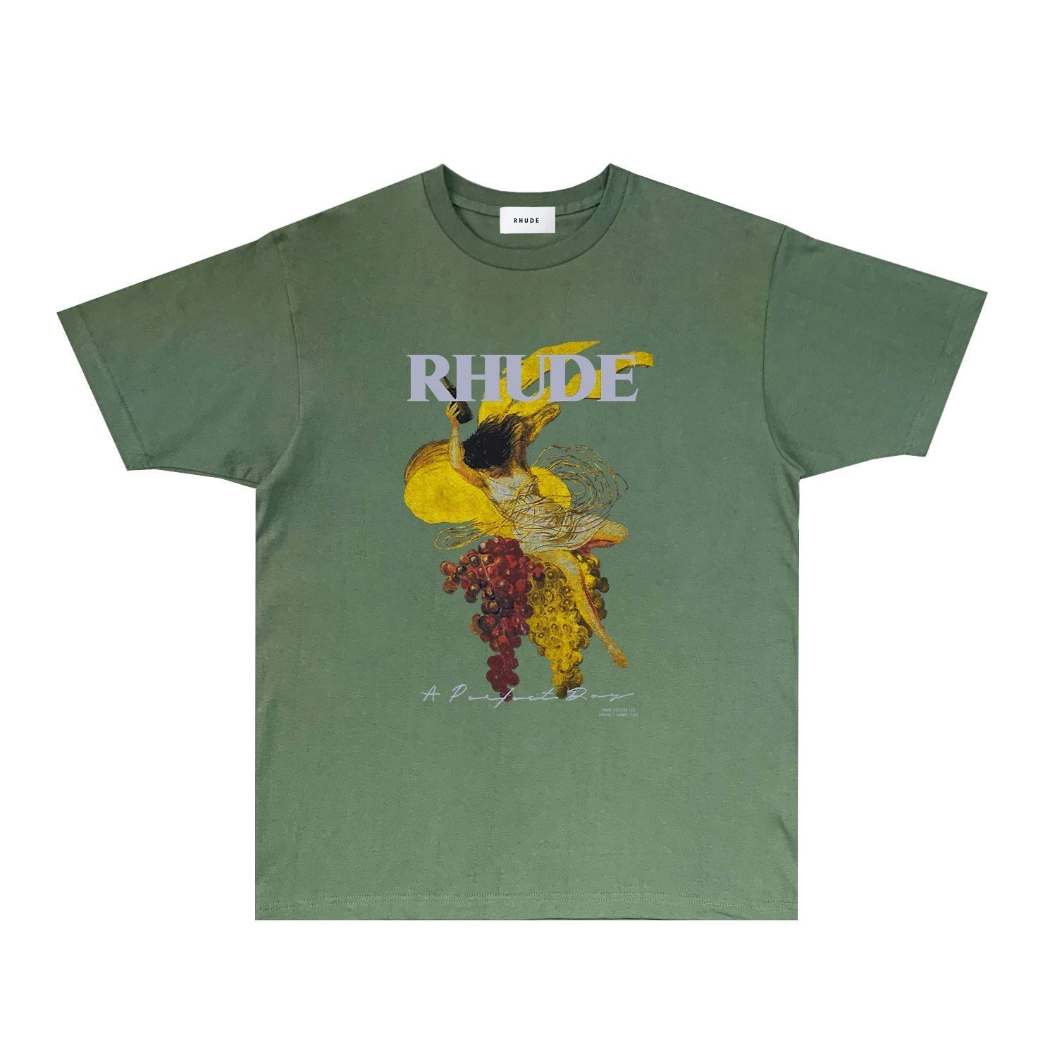 Rhude T Shirts Printed Trendy Pure Cotton