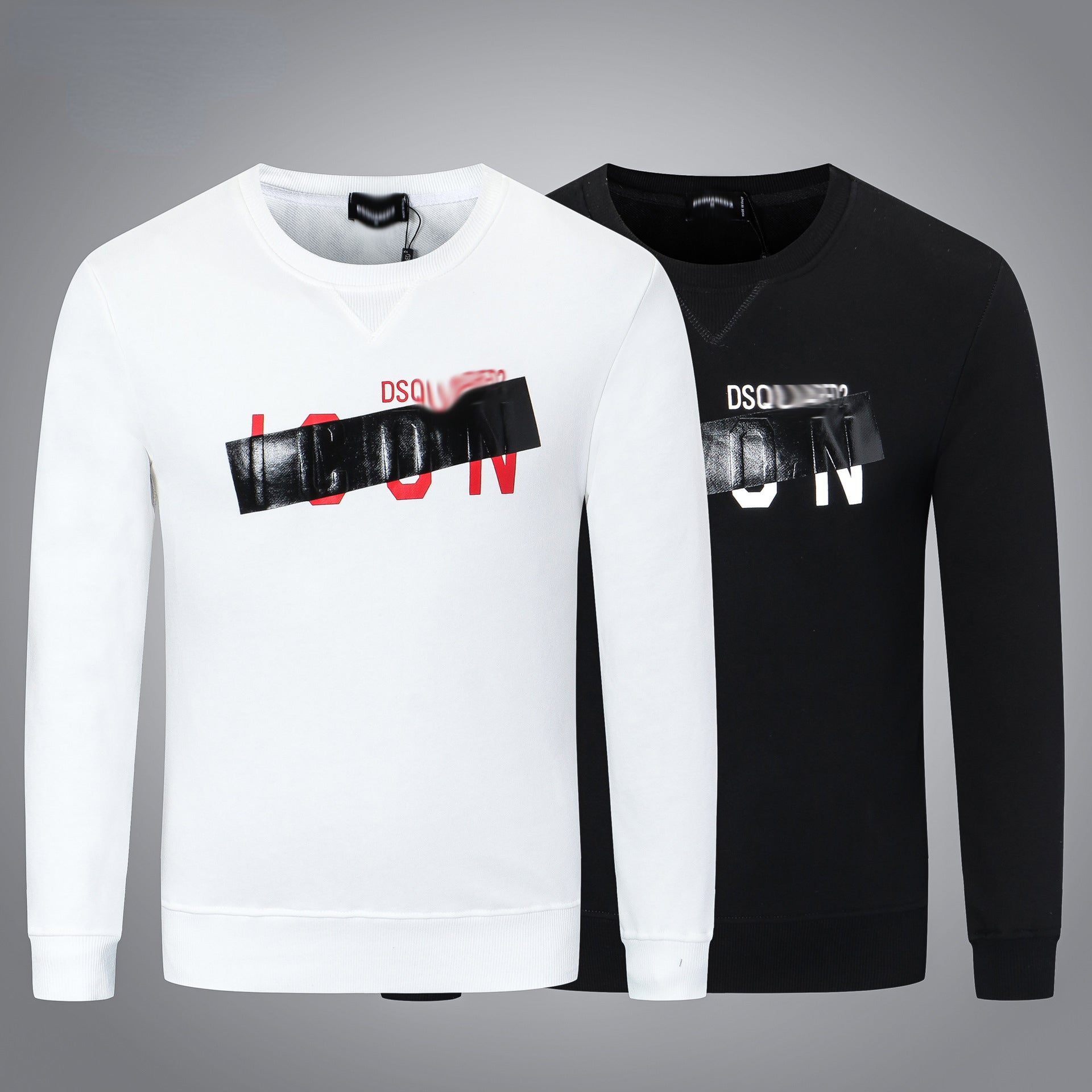 Dsq2 Hoodie DSQ Lian D2 Rectangular Three-Dimensional Printed Sweater Trendy Men's Autumn and Winter