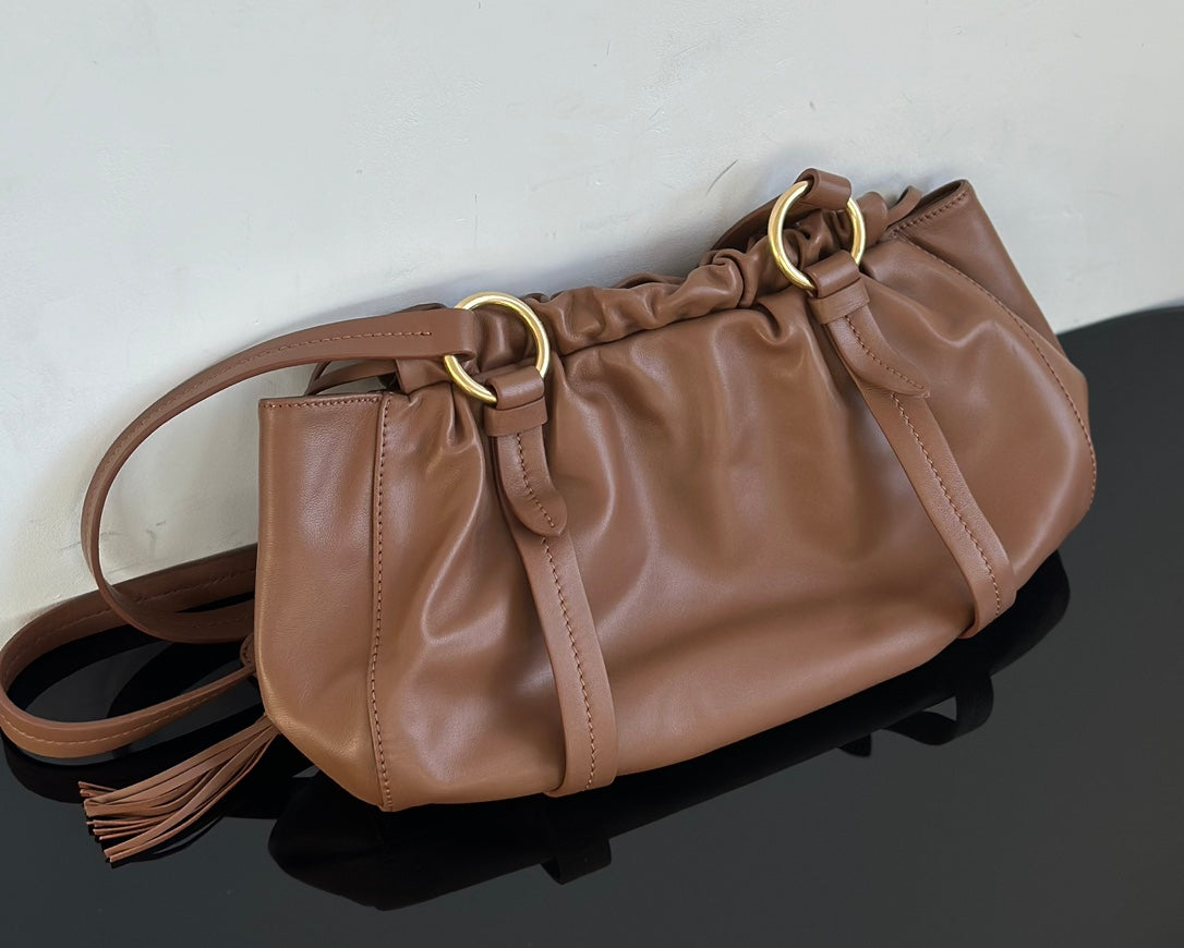 ＭＩ ＭＵ JOIE NAPPA LEATHER BAG OAK