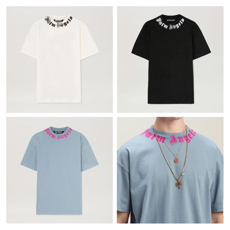 Palm Angels T Shirts Scarf Print Short Sleeve T-Shirt